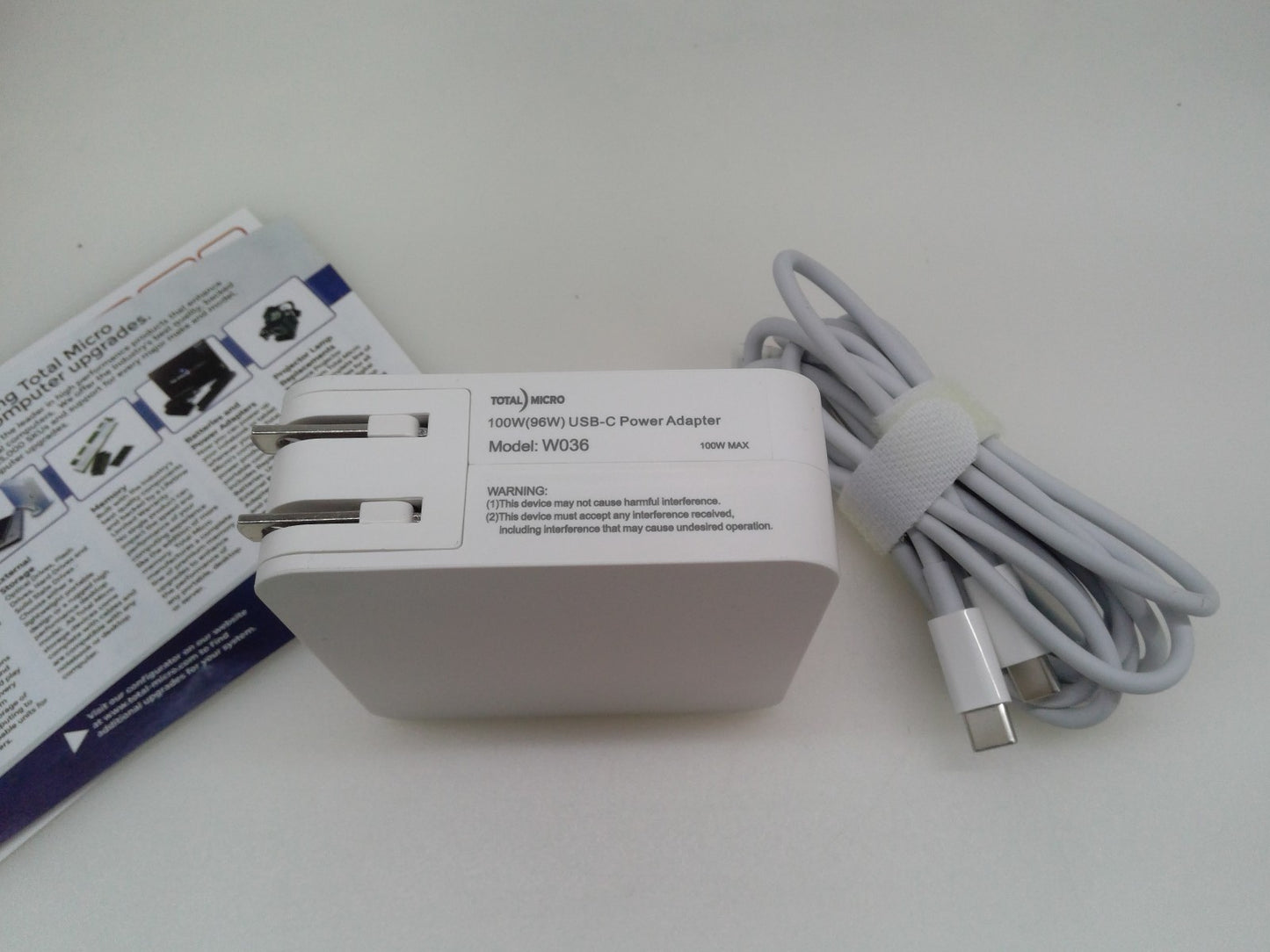 New /Sealed Total Micro W036 100W(96W) USB-C Power Adapter MX0J2AM/A-TM