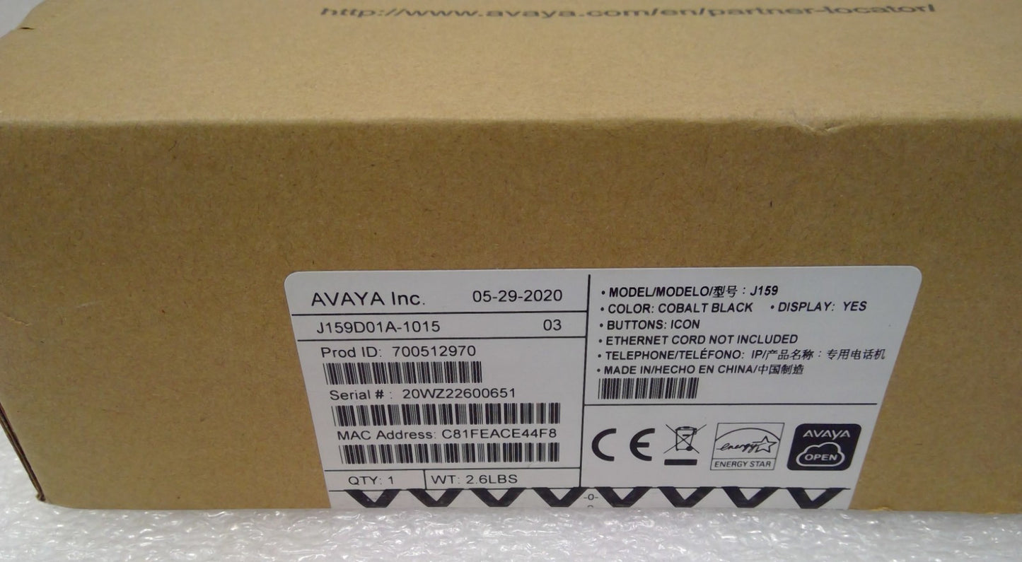 Brand New Sealed Avaya J159D01A-1015 business VoIP phone 700512970