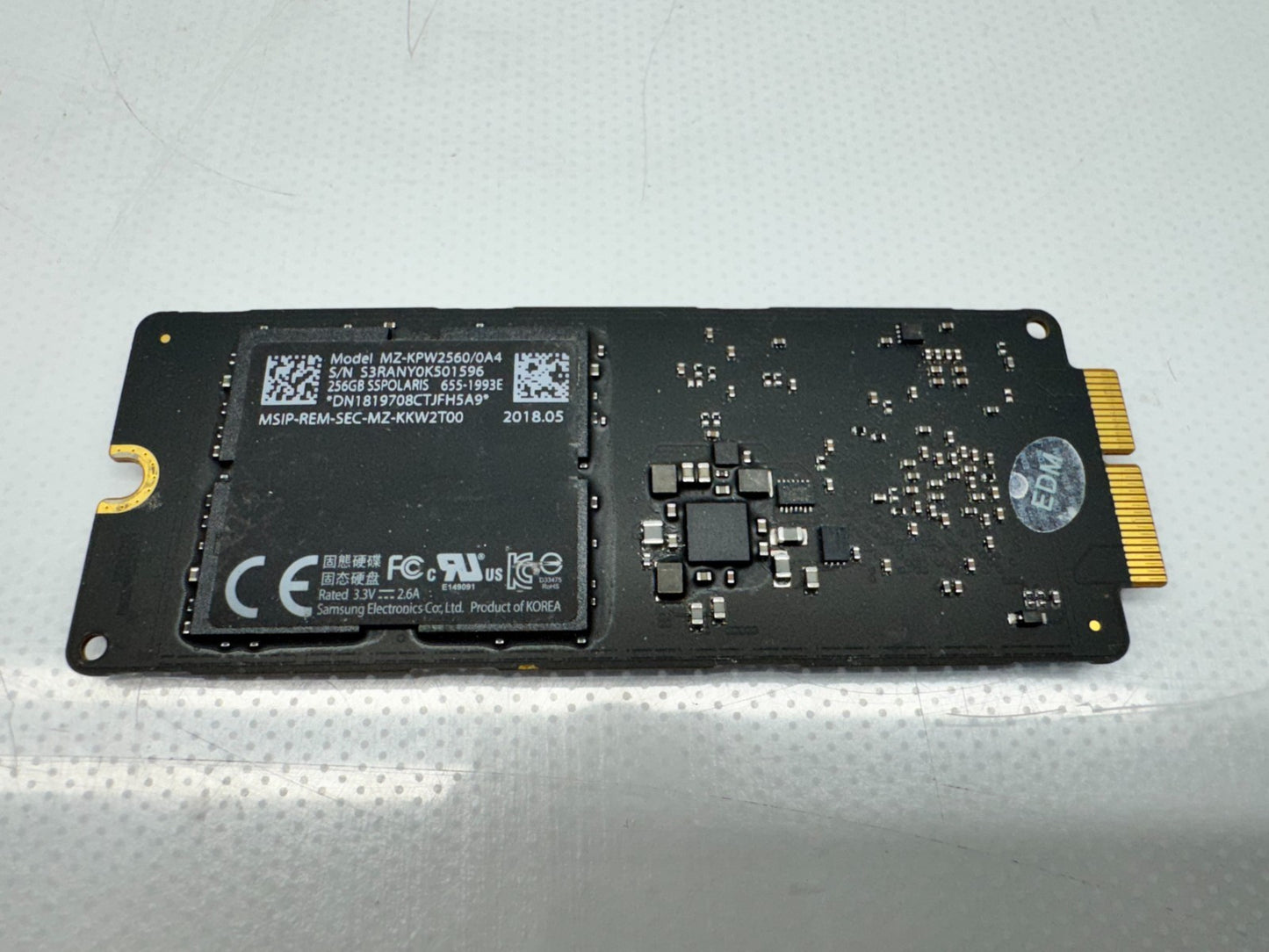 Lot of 2 Apple 256GB SSD for Macbook model MZ-KPW2560/0A4