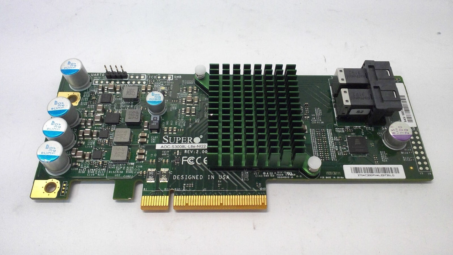 Supermicro AOC-S3008L-L8E-NI22 12Gbps 8-Port SAS Host Bus Adapter NO Bracket