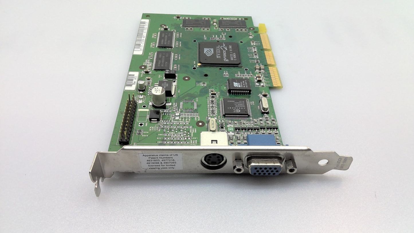 DELL 7D208 07D208 AGP VIDEO Card Adapter NVIDIA P55 GEFORCE2MX 32MB