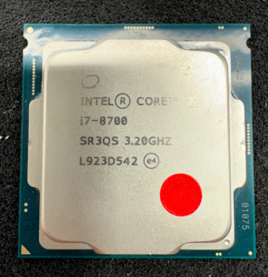 *For Parts* Intel Core i7-8700 SR3QS Desktop Processor 3.2 GHz, 6-Core Not Work