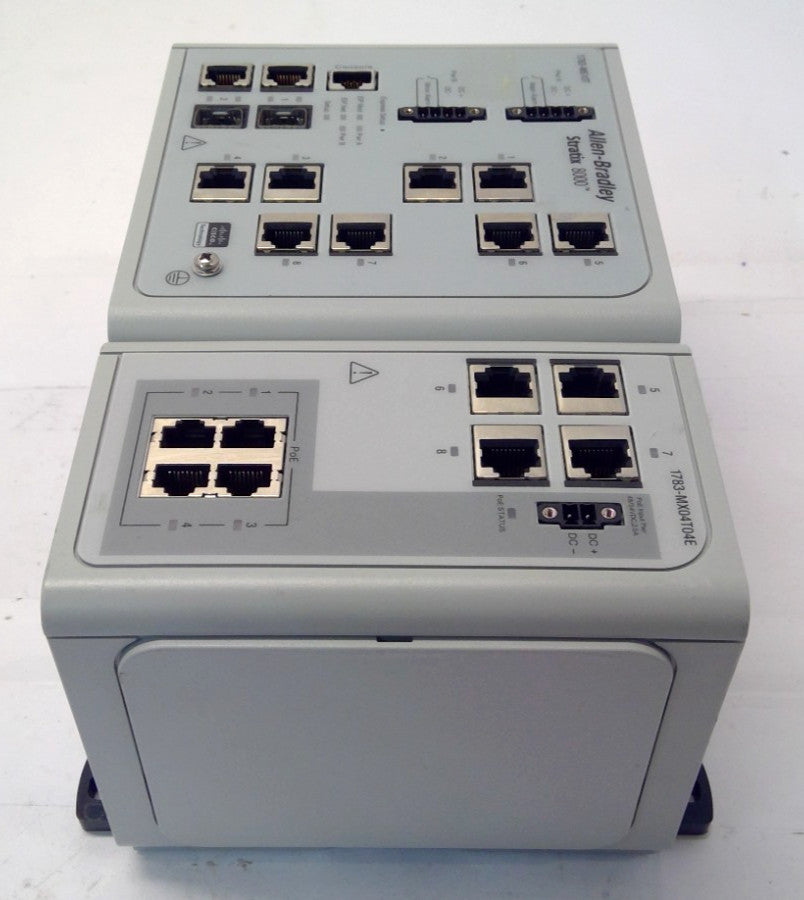 Allen Bradley 1783-MS10T Stratix 8000 Ethernet Managed Switch and 1783-MX04T04E