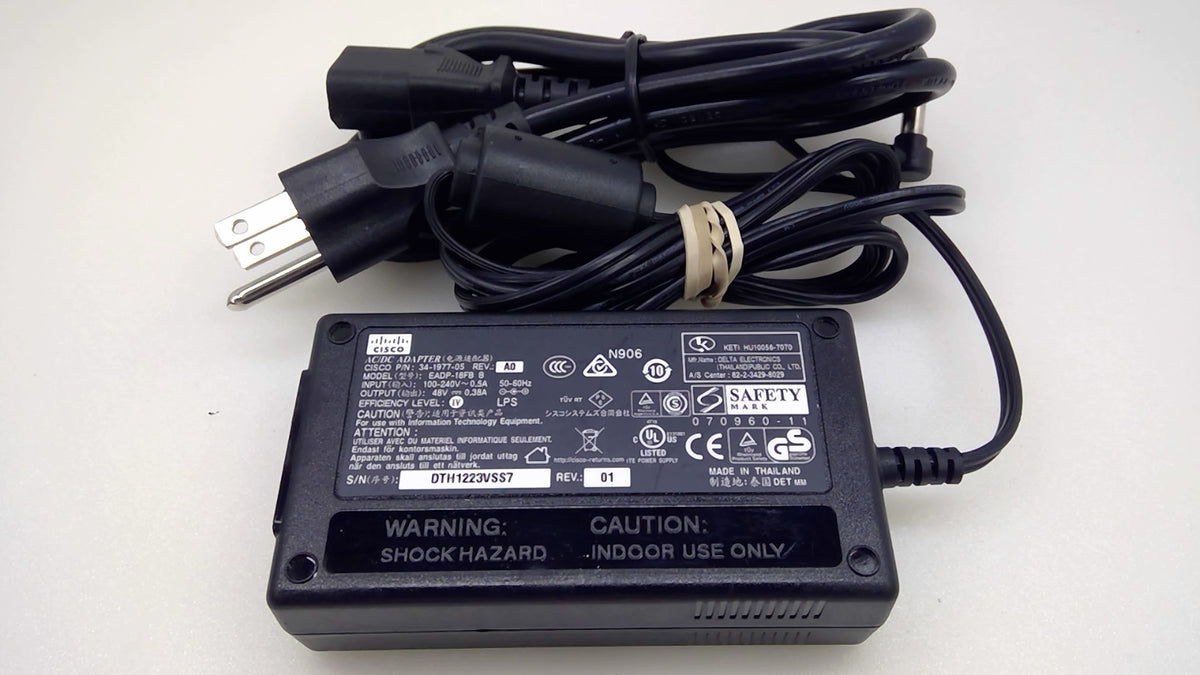Genuine Cisco 34-1977-05 EADP-18FB B 48V 0.38A AC/DC Power Adapter Supply