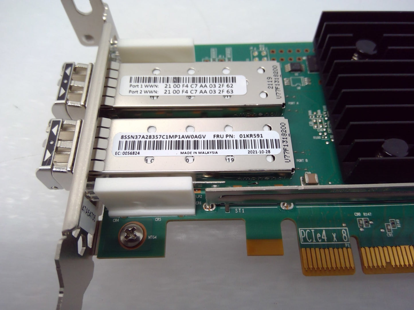 Lenovo IBM 01KR591 QLogic QLE2772 Dual Port FC HBA 32Gb Low Bracket w/ 2x SFPs