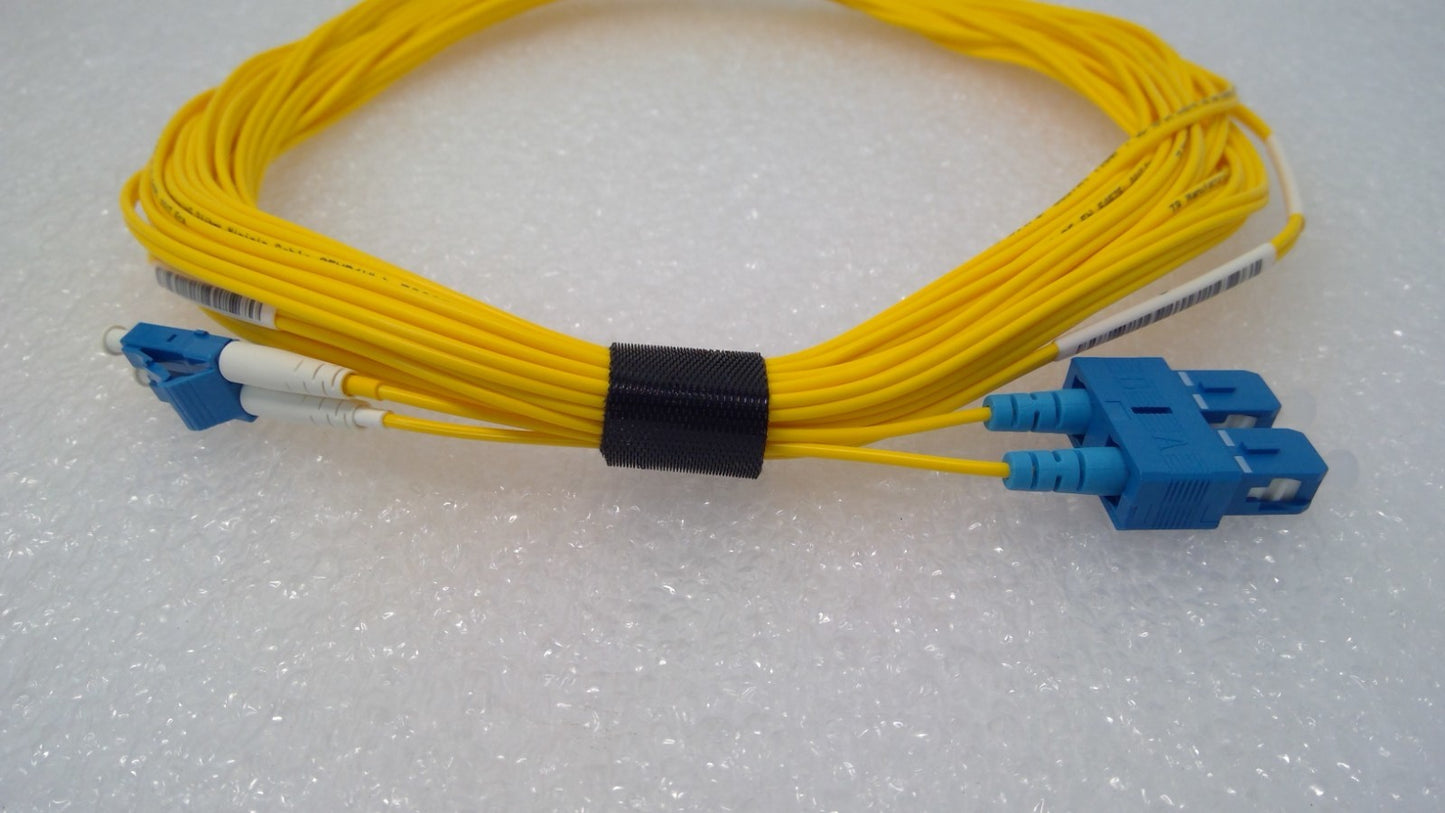 LOT OF 10 SM Duplex Patchcord SM 8 Micron LC/SC/DX Fiber Jumper 12M CB-FB-720012