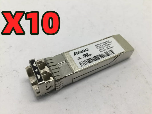 *LOT OF 10* Avago 16GB SFP+ FC 850nm Fiber Channel Transceiver AFBR-57F5MZ-ELX