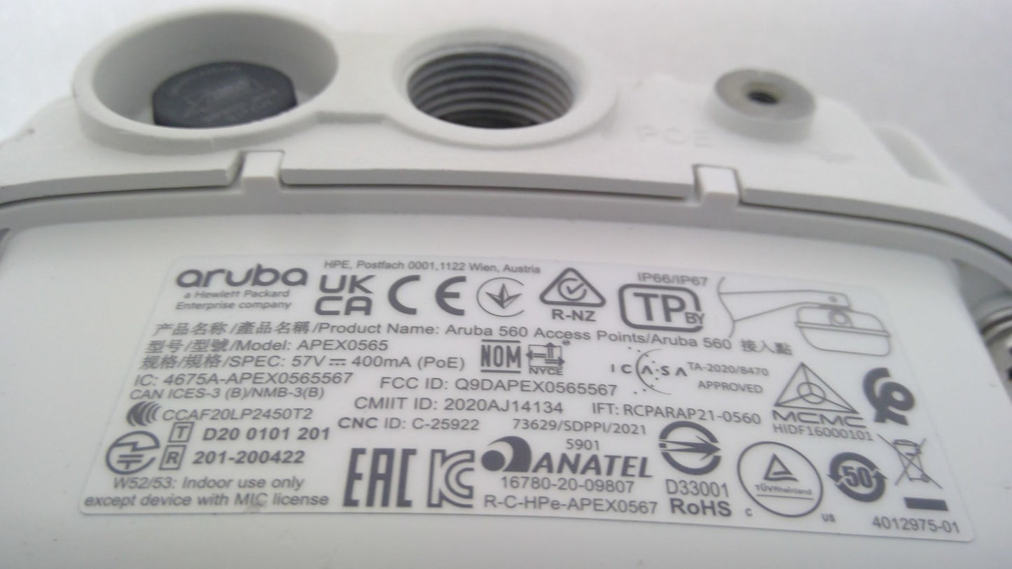 HPE Aruba R4W44A AP‑565-US APEX0565 802.11ax Outdoor Access Point