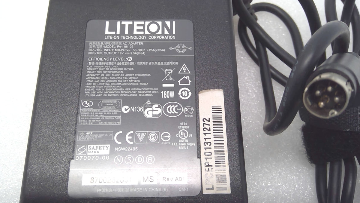 Genuine Lite-On PA-1181-02 19V 9.5A 180W AC Adapter Power Supply Charger 4-PIN