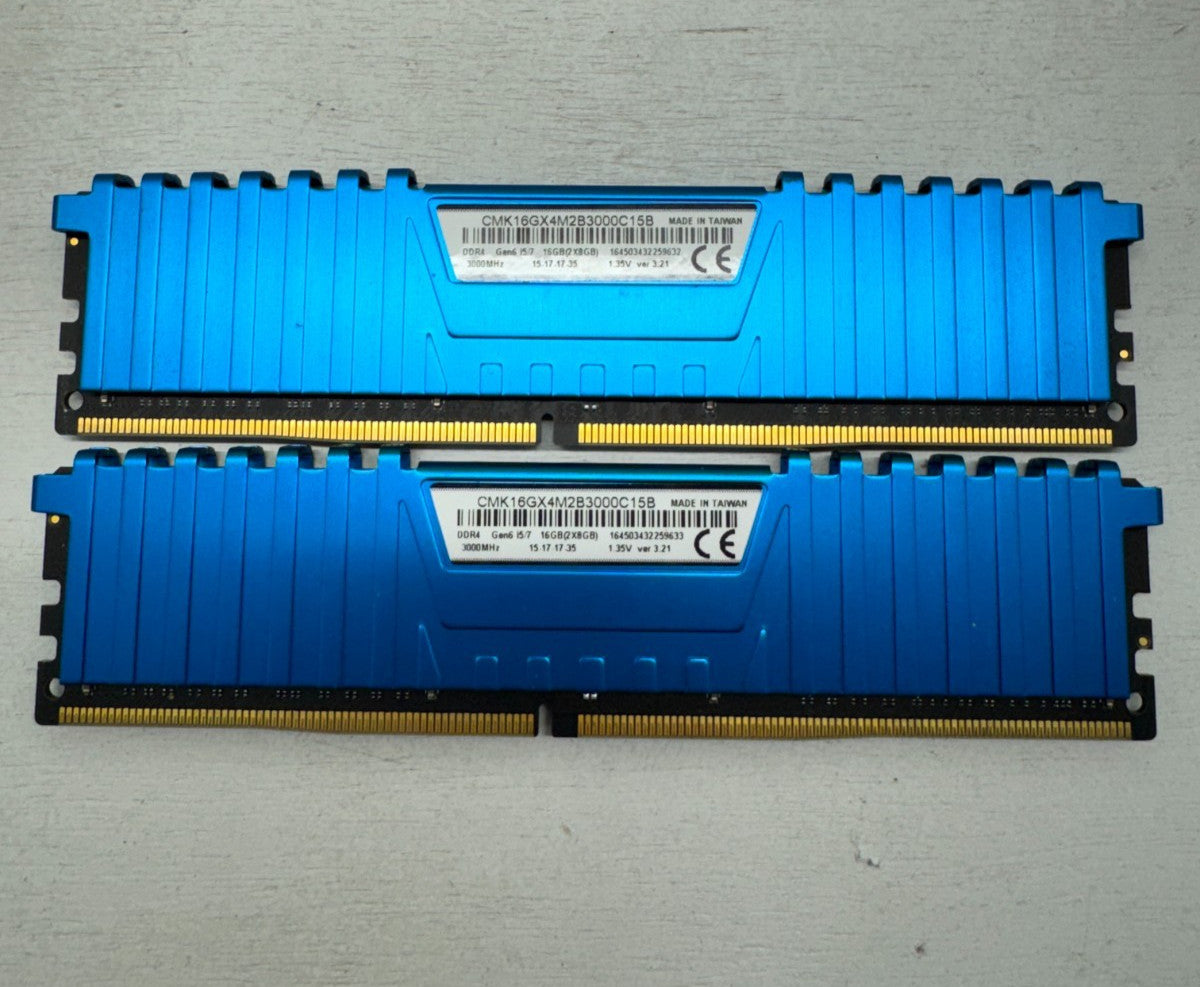 Corsair Vengeance LPX 16GB (2x8GB) DDR4 3000MHz 288-Pin DIMM RAM Blue