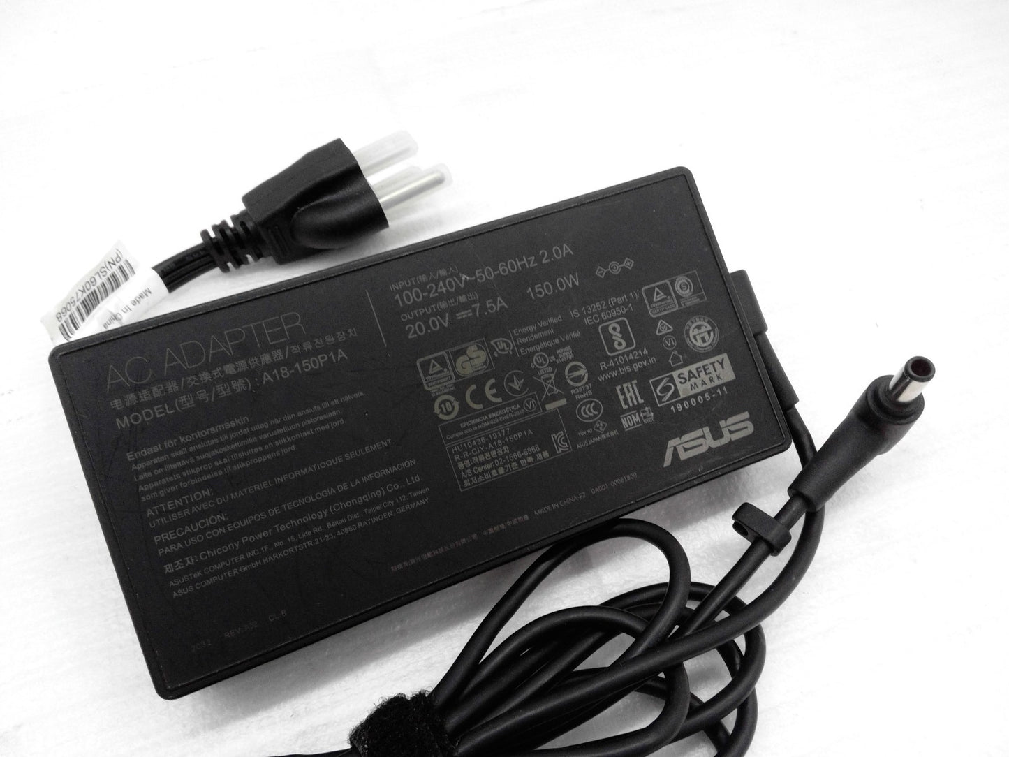 20V 7.5A 150W AC Adapter Charger For Asus ROG Strix GL731GT A18-150P1A 6.0*3.7MM