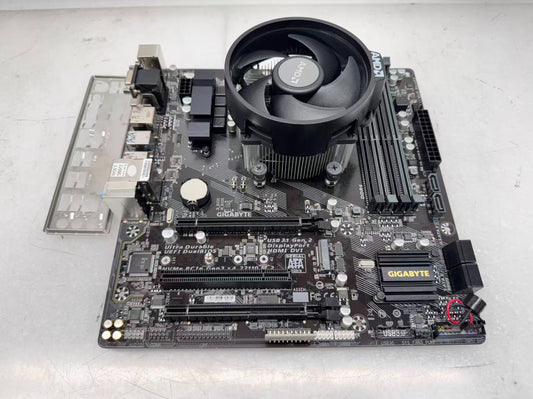GIGABYTE GA-AB350M-D3H Motherboard Socket AM4 DDR4 +AMD Ryzen 3 2200G I/O Shield