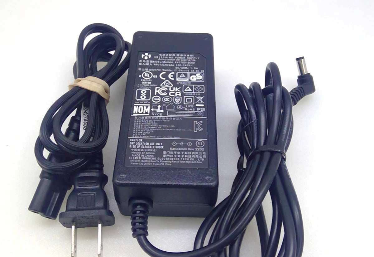 XH XH1200-5000 60W AC/DC Power Adapter 12V 5A Switching Power Supply w/ Cord
