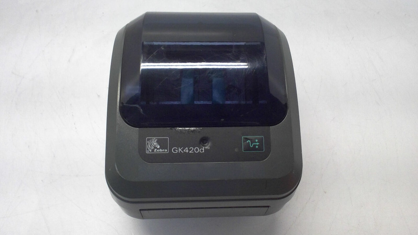 Zebra GK420d Thermal USB Label Printer GK42-202210-000 Missing Back Panel