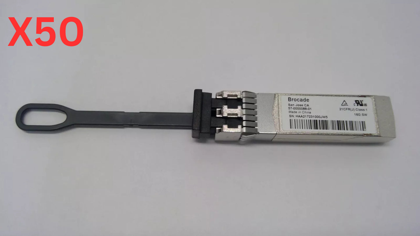 *LOT OF 50* Brocade 57-0000088-01 XBR-000192 16GB 850NM SFP+ Transceiver Module