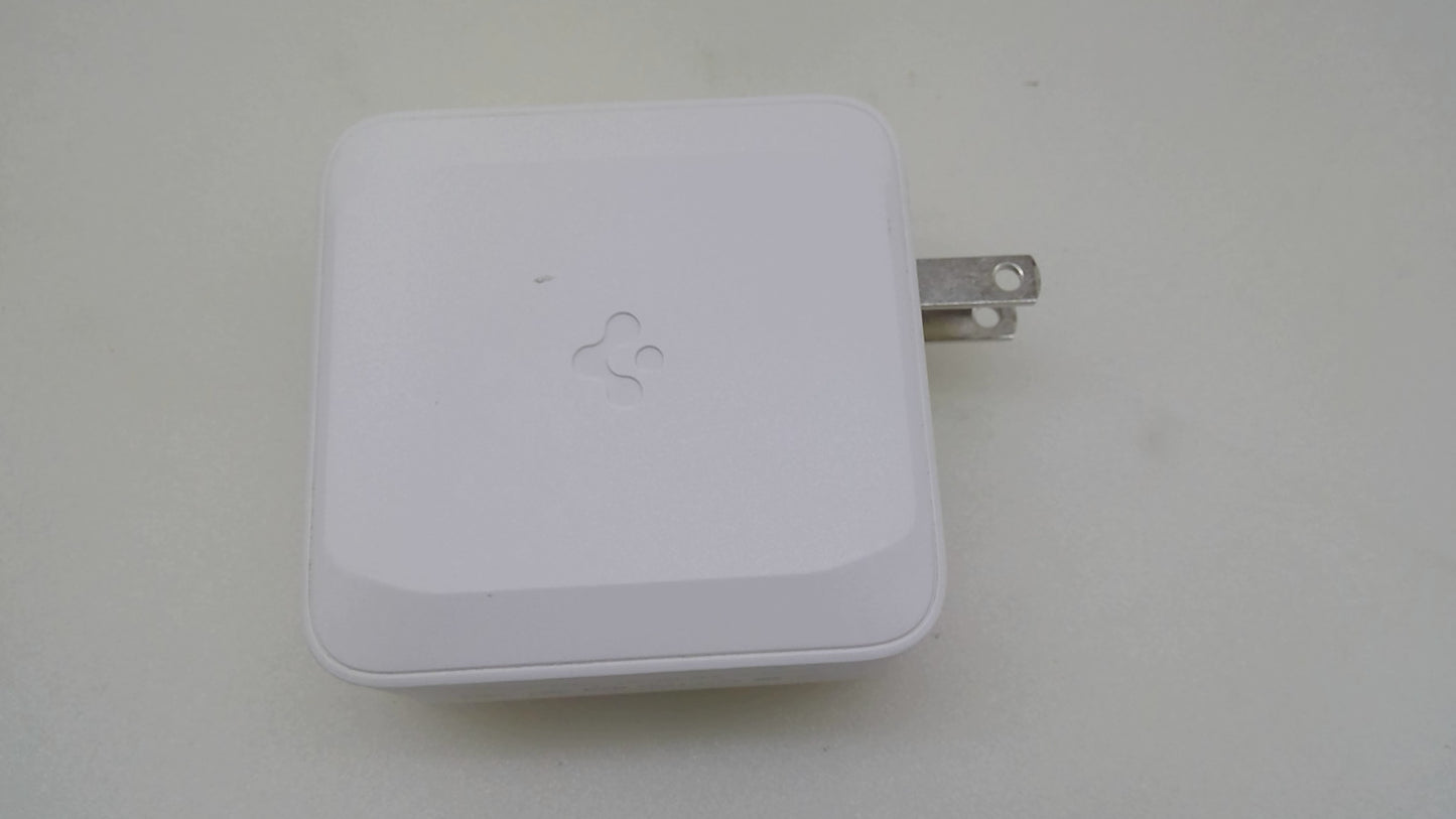 Spigen PE2008UL 100W Dual USB-C GaN Charger White for MacBook Dell HP Lenovo