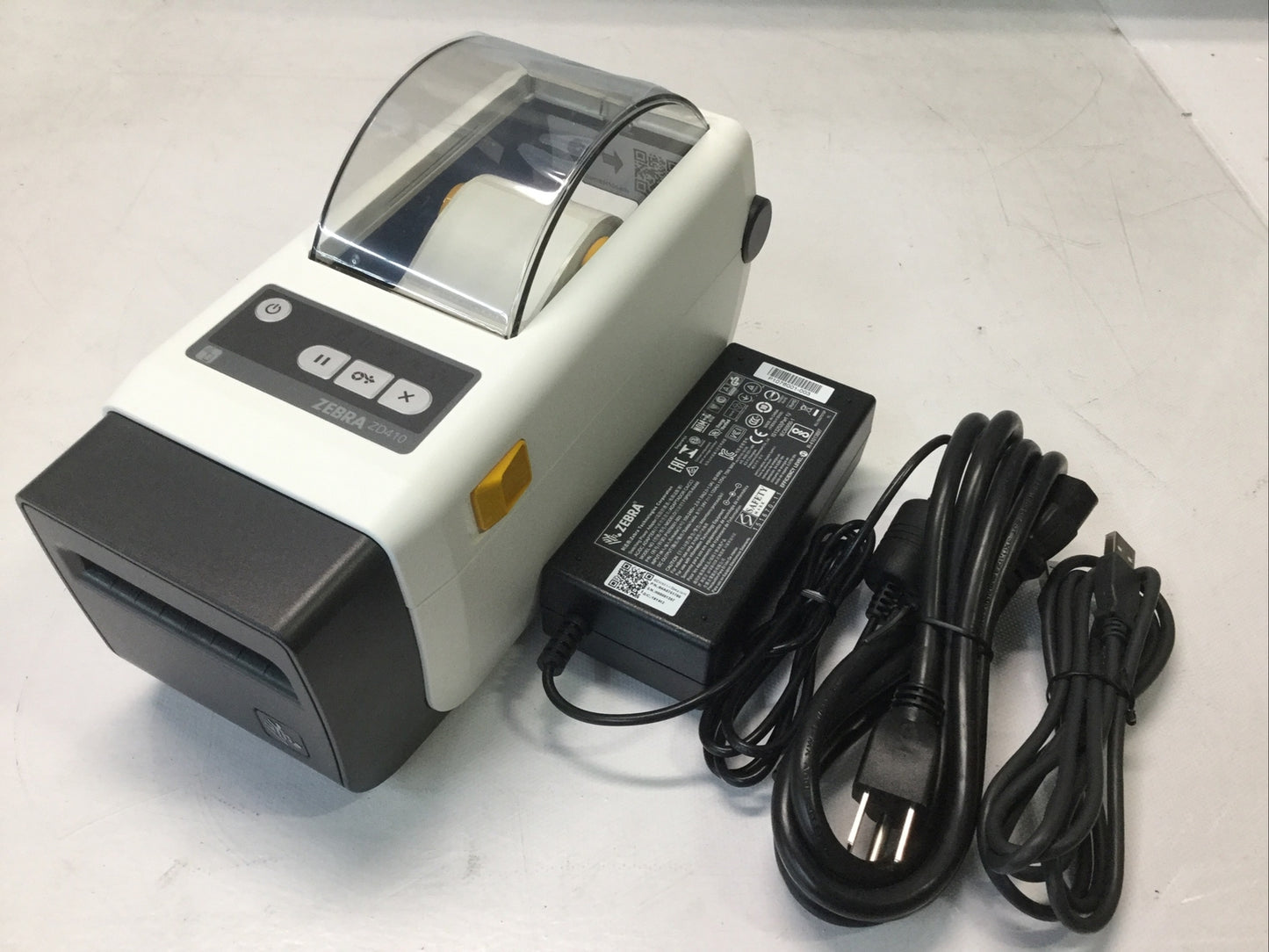 Zebra ZD410 Direct Thermal Label Printer USB Bluetooth Ethernet AC w/ Cutter