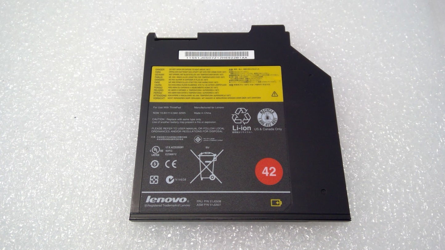 OEM Lenovo 42/43 Battery ThinkPad LI-ION 10.8V 2.9Ah 32Wh FRU P/N:51J0508