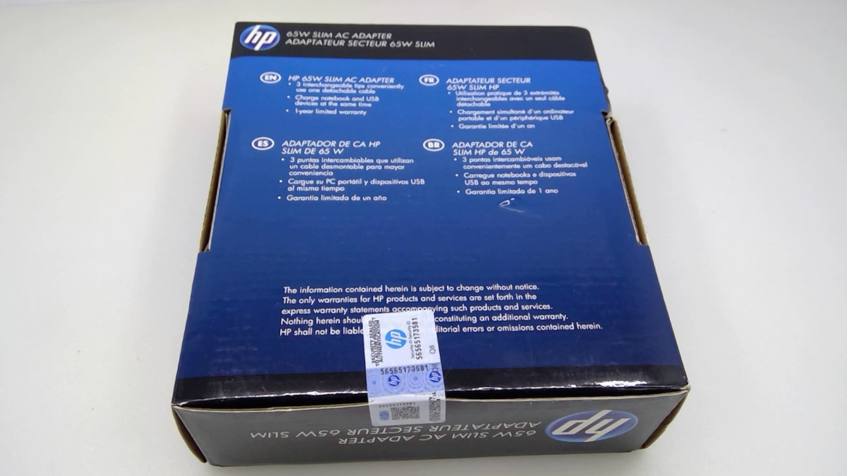 Genuine HP 65W Travel Adapter HSTNN-DA14 693716-001 New Sealed