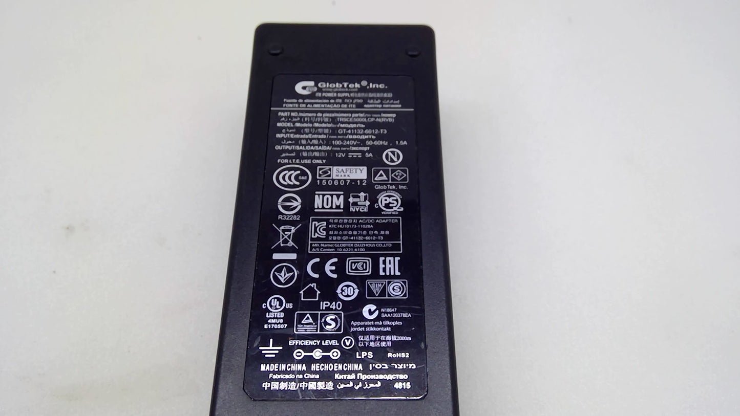 GlobTek GT-41132-6012-T3 TR9CE5000LCP-N 12V 5A 60W AC/DC Adapter