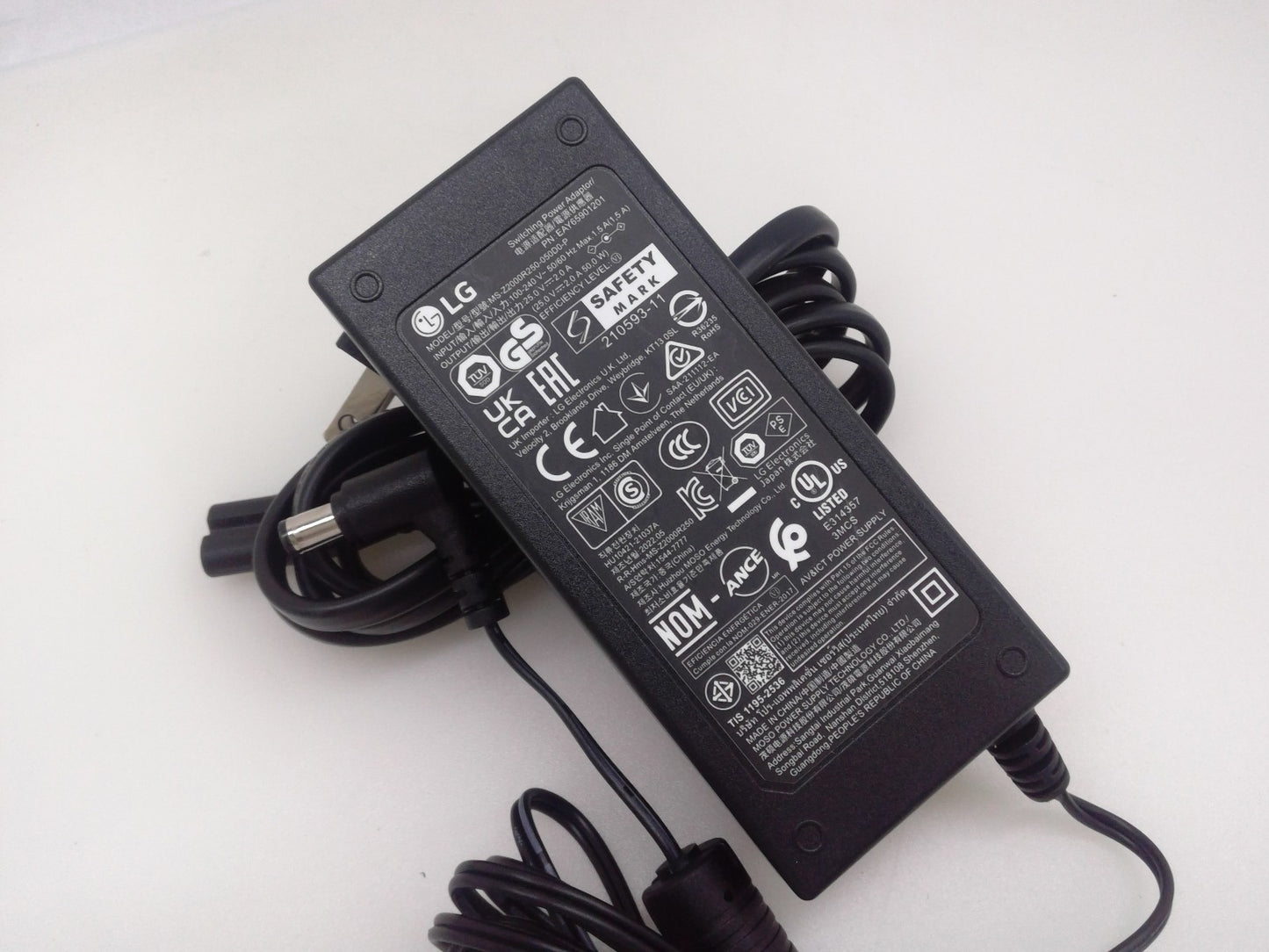 Genuine LG S75QR Sound Bar MS-Z2000R250-050D0-P 25V 2A 50W AC Adapter W/Cord