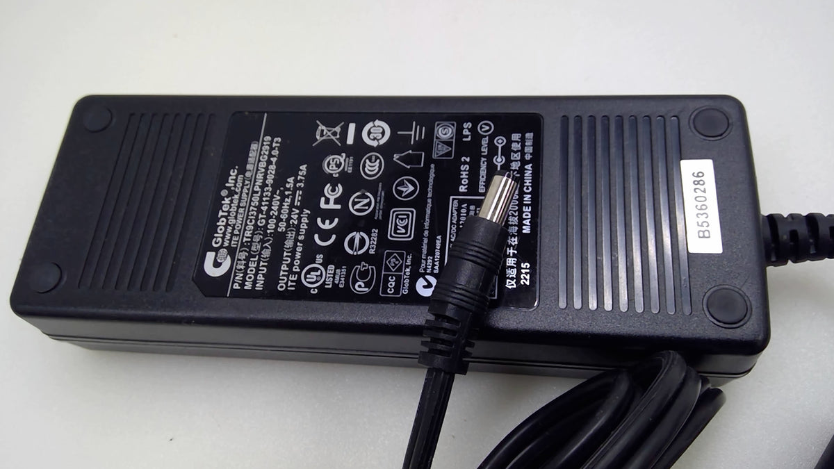 GlobTek 90W AC Adapter GT-41133-9028-4.0-T3 24V 3.75A 5.5x2.5mm