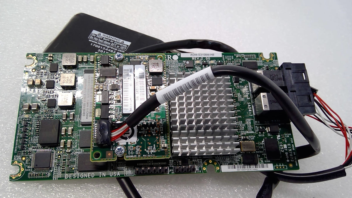 Supermicro AOM-S3108M-H8 8 Port 12Gbps SAS 3 2GB Cache RAID 5 6 Mezz Card w/ BBU