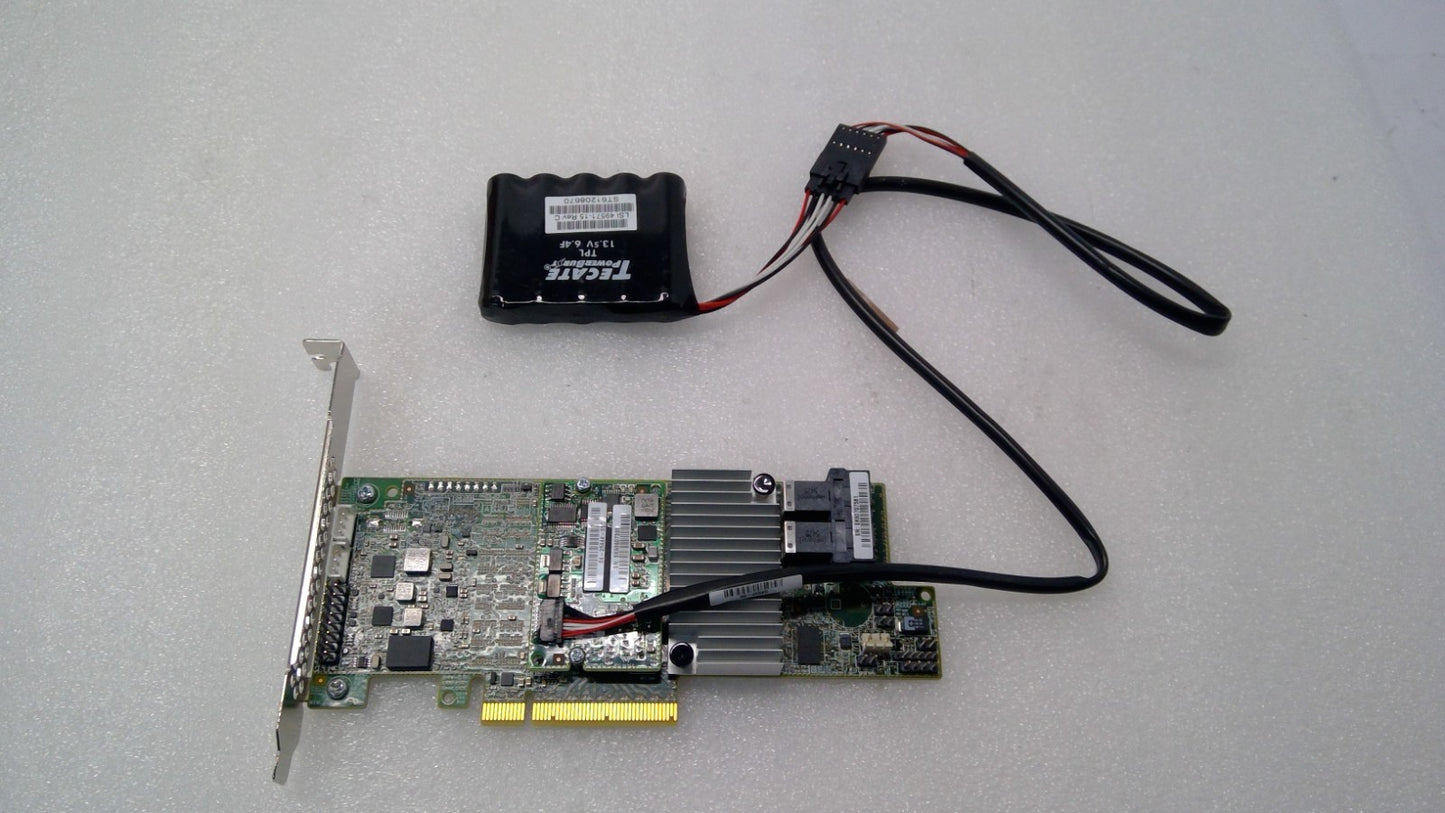 Broadcom SAS 9361-8i MegaRAID SAS Controller 12Gb/s w/ Battery Pack 03-25420-14C