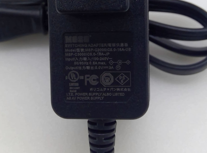 Genuine MOSO MSP-C3000IC5.0-18A-US Switching Adapter 5V 3A Power Supply Charger