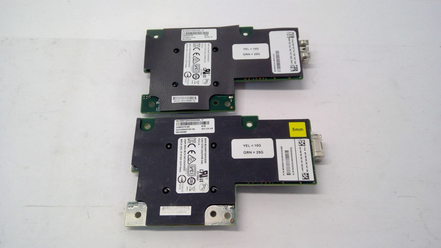X5 Broadcom BCM957302M3024CBK 1-Port 25G SFP28 PCIe 3.0 x8 OCP 2.0  57302/57412
