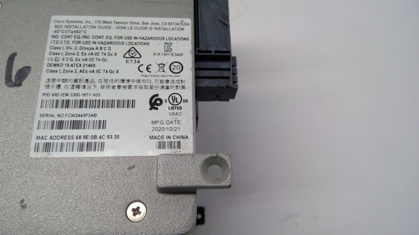 Cisco Catalyst Expansion module IEM-3300-16T= for IE3300 Rugged Series