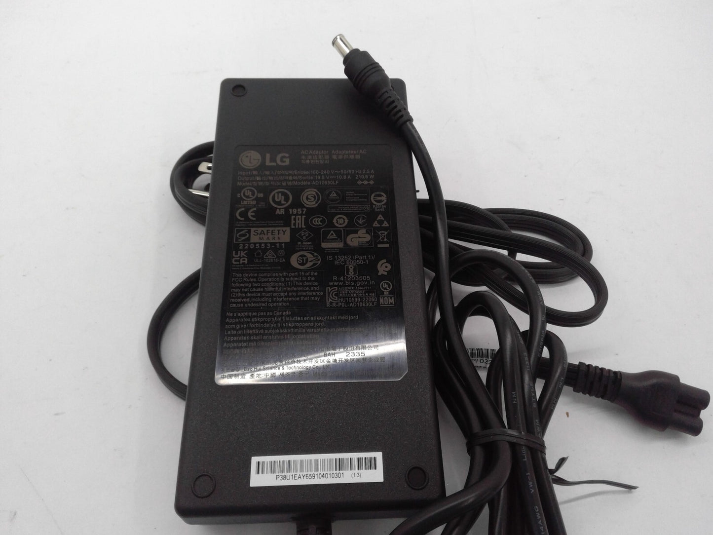 Original LG 45GR95QE UltraGear Curved Gaming Monitor 210W AD10630LF AC Adapter