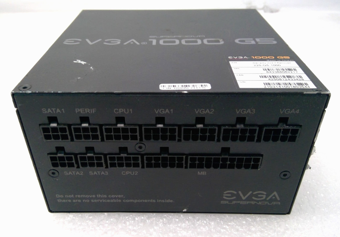 EVGA 1000 G5 80 Plus Gold 1000W Fully Modular Power Supply * NO Cable*