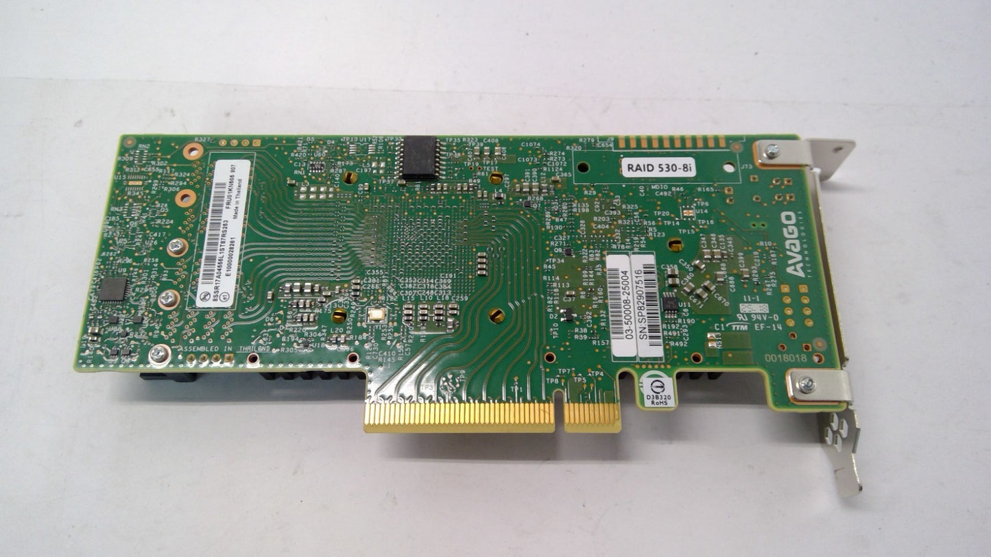 Avago RAID 530-8i PCIe 12Gb/s Controller (Low Profile Barcket) 01KN505 02JG102