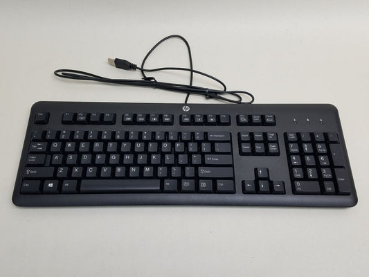 New HP 672647-003 KU-1156 Wired Standard USB Desktop Keyboard - Black