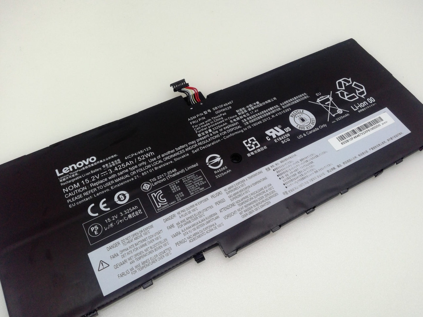 Genuine 00HW028 00HW029 01AV438 01AV458 Battery for Lenovo ThinkPad X1C Yoga#