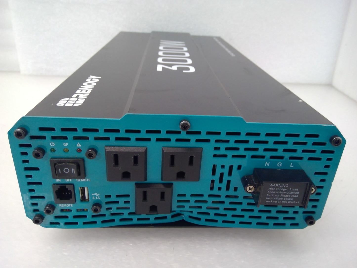 Renogy RNG-INVT-3000-12V-P2 3000W 12V power inverter 12V DC to 110V AC *READ*
