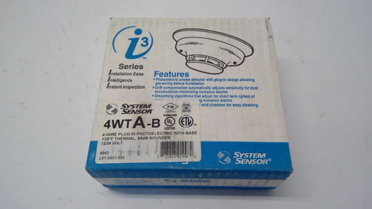 System Sensor #4WTA-B Smoke detector, 12/24 V, Photo, Audible, Thermal, 4-Wire