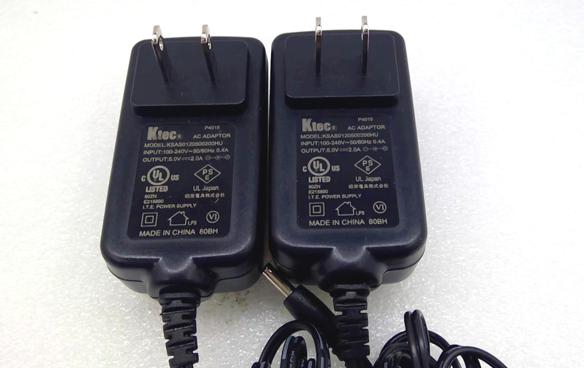 Lot of 2 Genuine Ktec KSAS0180590200HU AC Adapter 5V 2A 10W Power Supply Charger