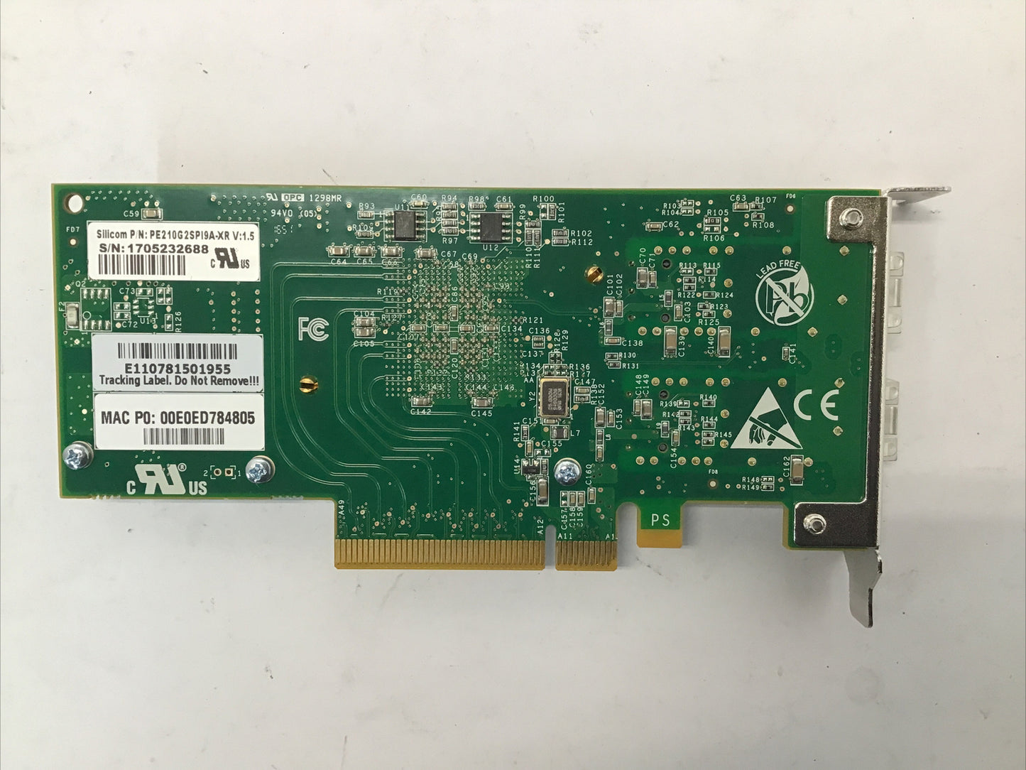 Silicom 10Gb Dual Port SFP+ Ethernet Adapter Card PE210G2SPI9A-XR Intel X520