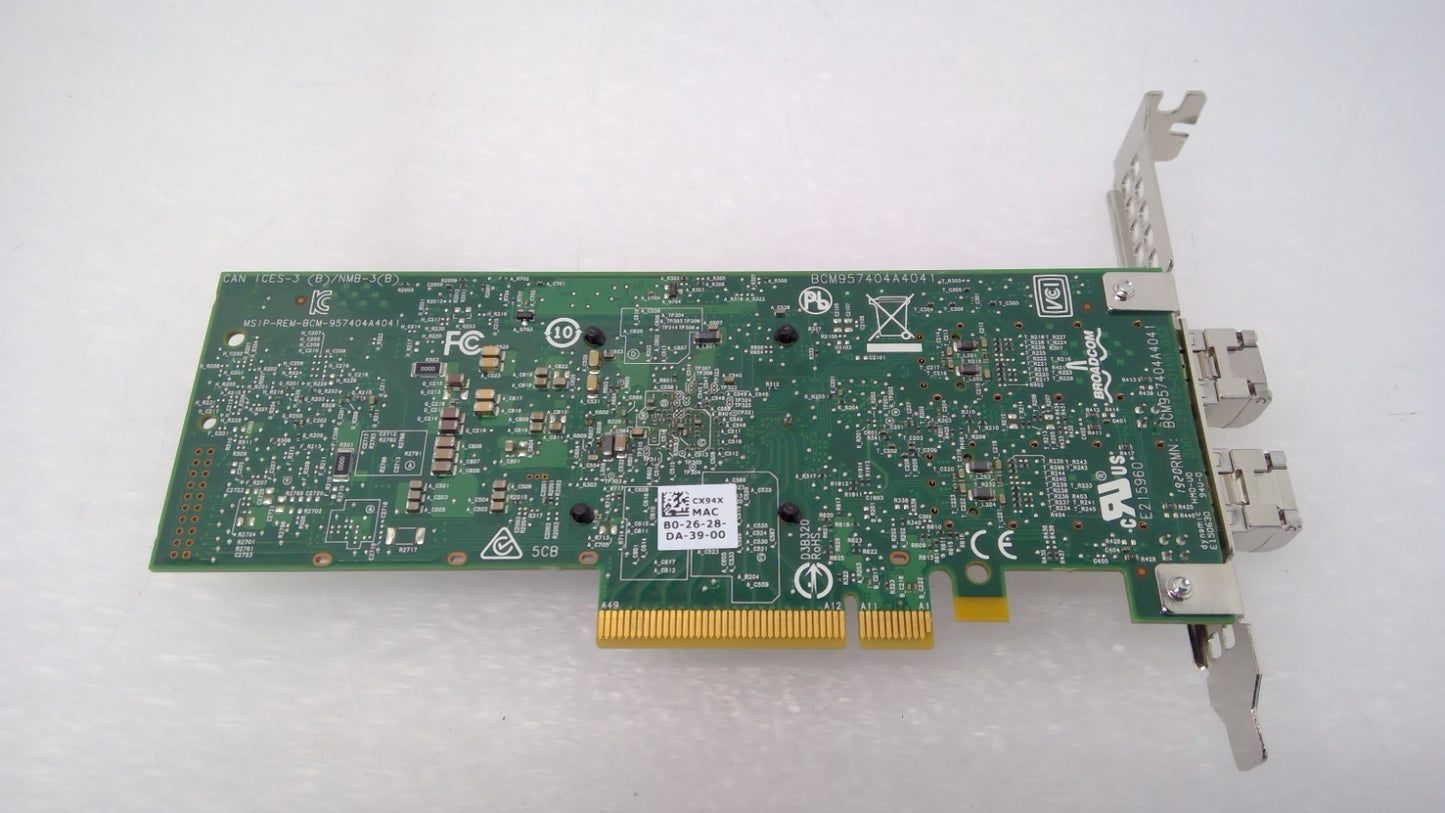 Dell Broadcom CX94X 57414 SFP+ PCIe X8 Dual Port 25Gb Dual Port Network Adapter