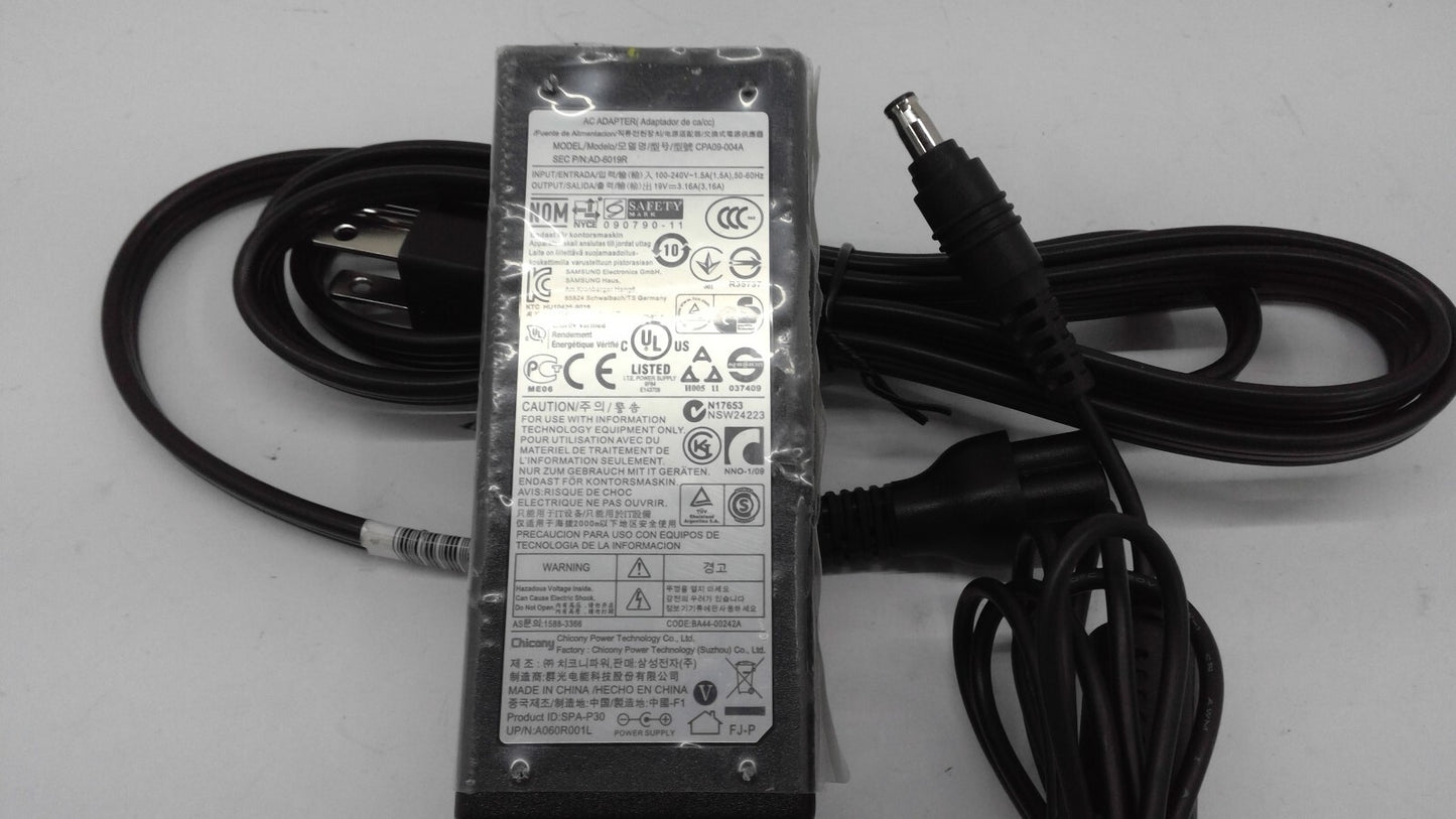 Genuine Chicony Samsung Laptop AC Adapter Power Supply 19V CPA09-004A AD-6019R