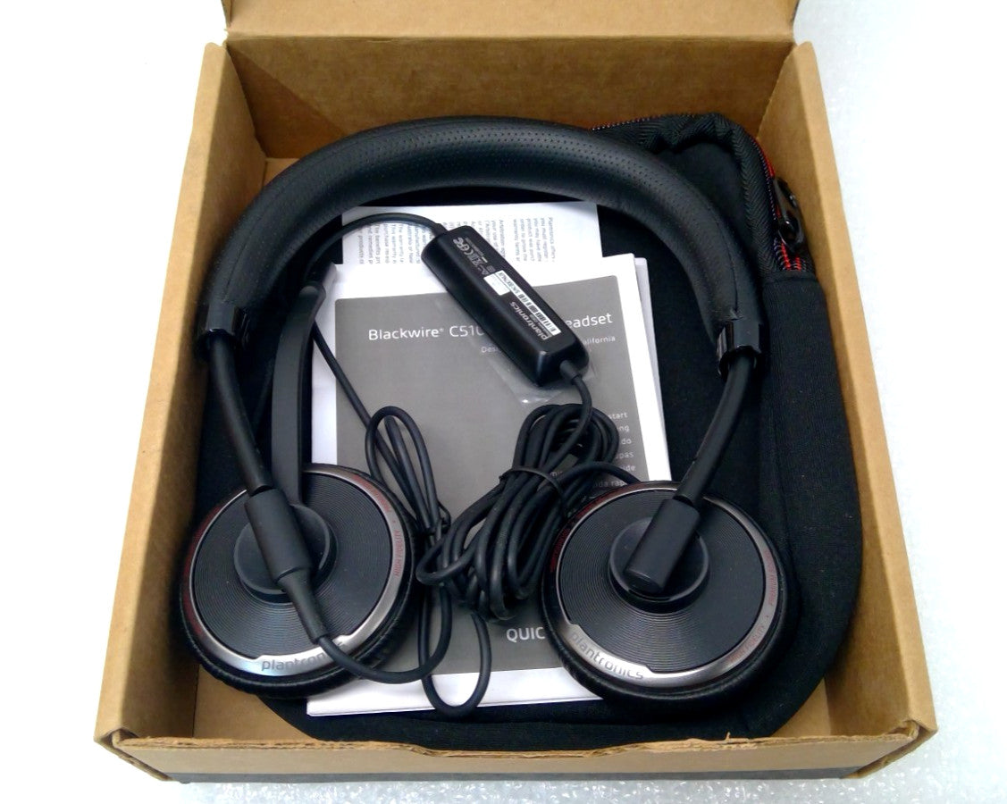 Plantronics Blackwire C520 Headset Wired Black 88861-01 NEW OPEN BOX