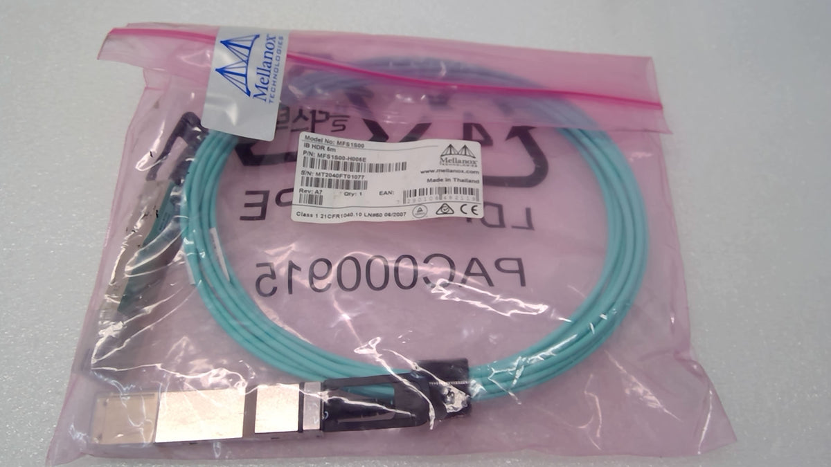 NEW NVIDIA Mellanox MFS1S00-H005E InfiniBand HDR 200G QSFP56 AOC Cable 5m