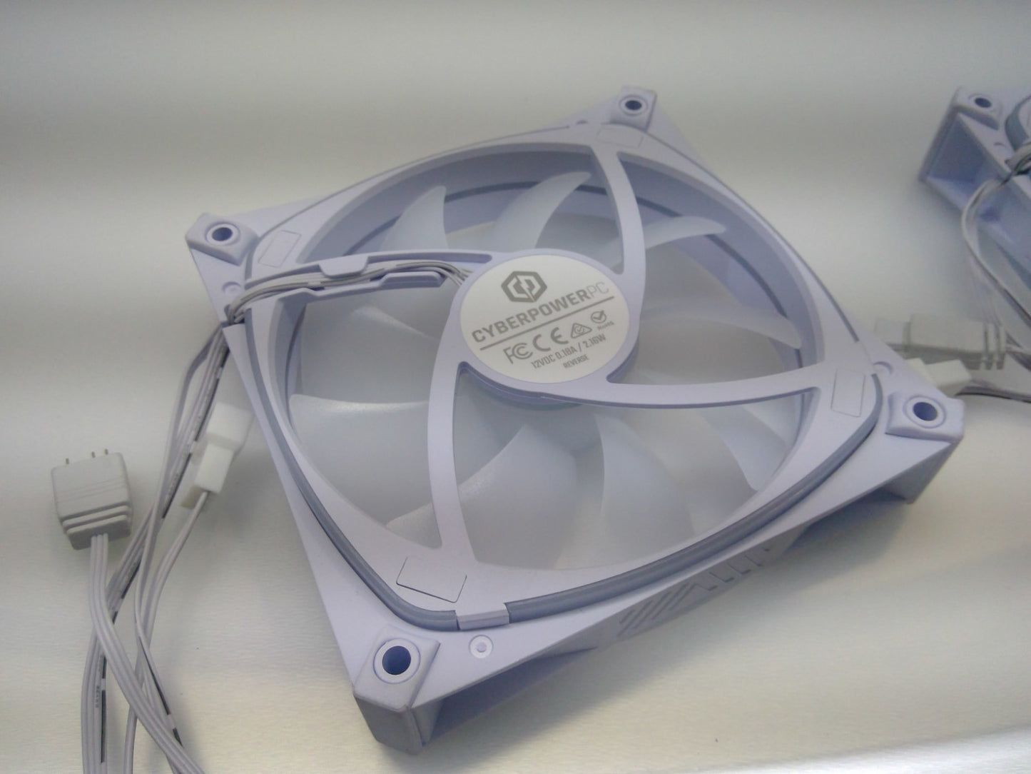 Lot of 3 CYBERPOWER PC  Hydraulic Bearing Case Cooling FANS White