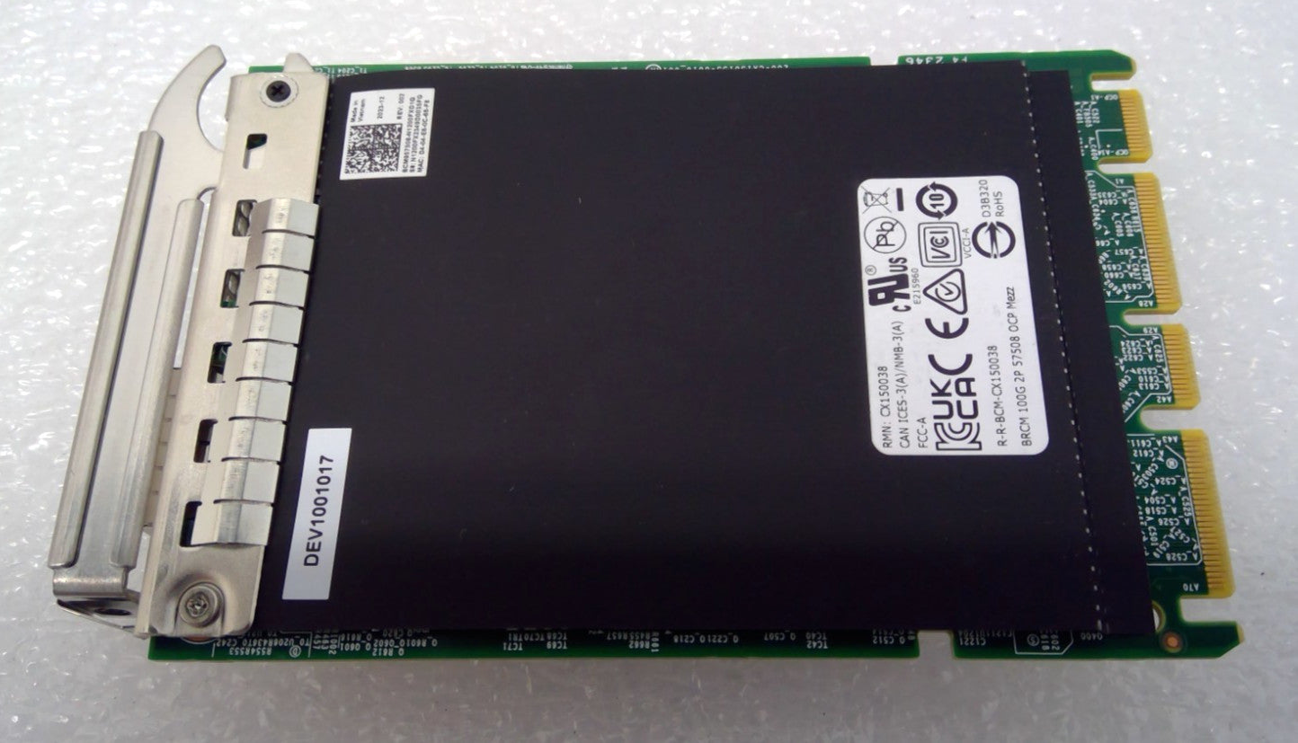 Broadcom Single-Port 100Gb QSFP56 CX150038 57508 OCP Mezzanine NIC BCM957508