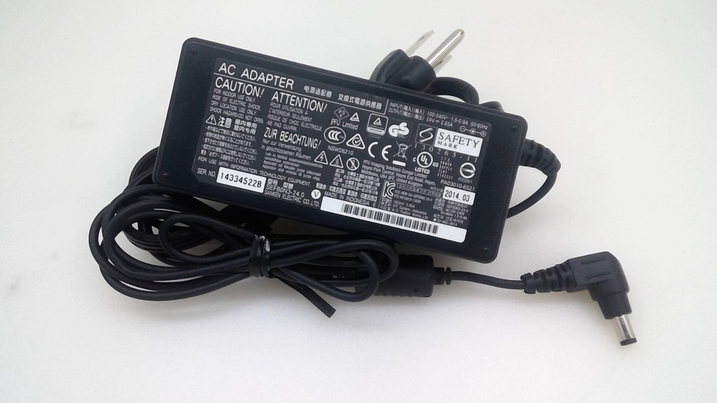 OEM SANKEN Fujitsu SED80N2-24.0 Laptop AC Adapter Power Supply charger 24V 2.65A