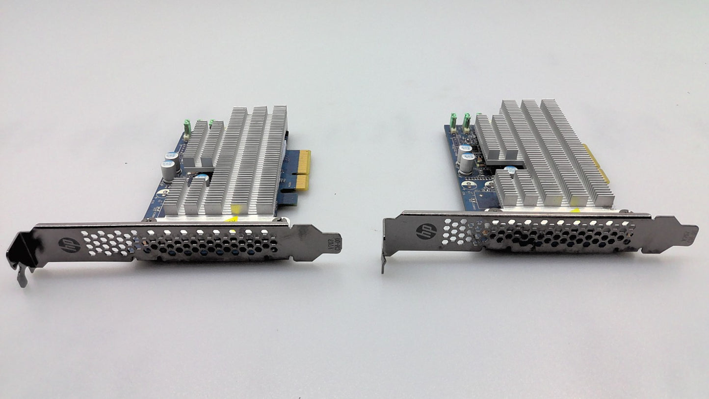 Lot of 2 HP Z Turbo G1 G2 SSD M.2 PCIE High Profile card w/ Heatsink  742006-003