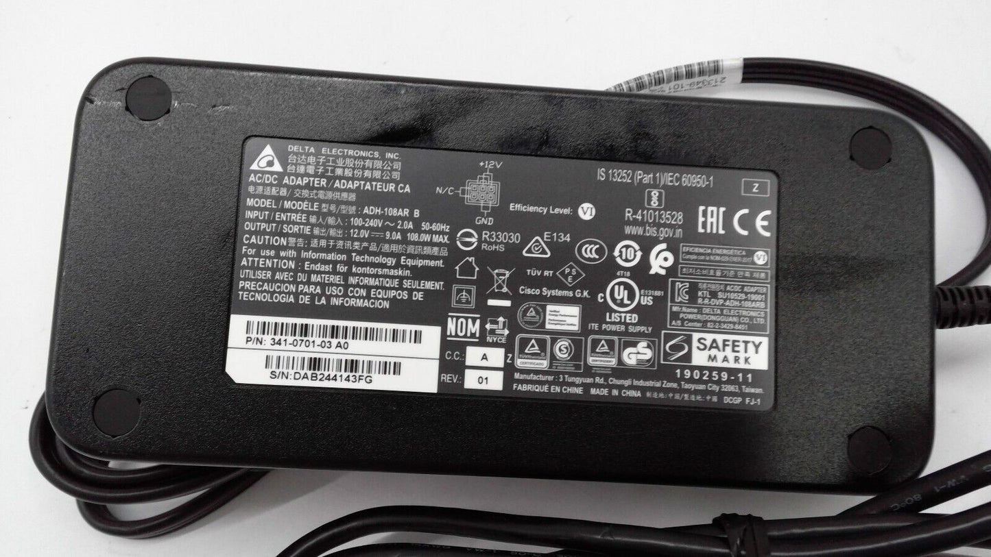 Genuine Delta ADH-108AR B 12V 9A 108W Ac Adapter Power Supply 6Pin