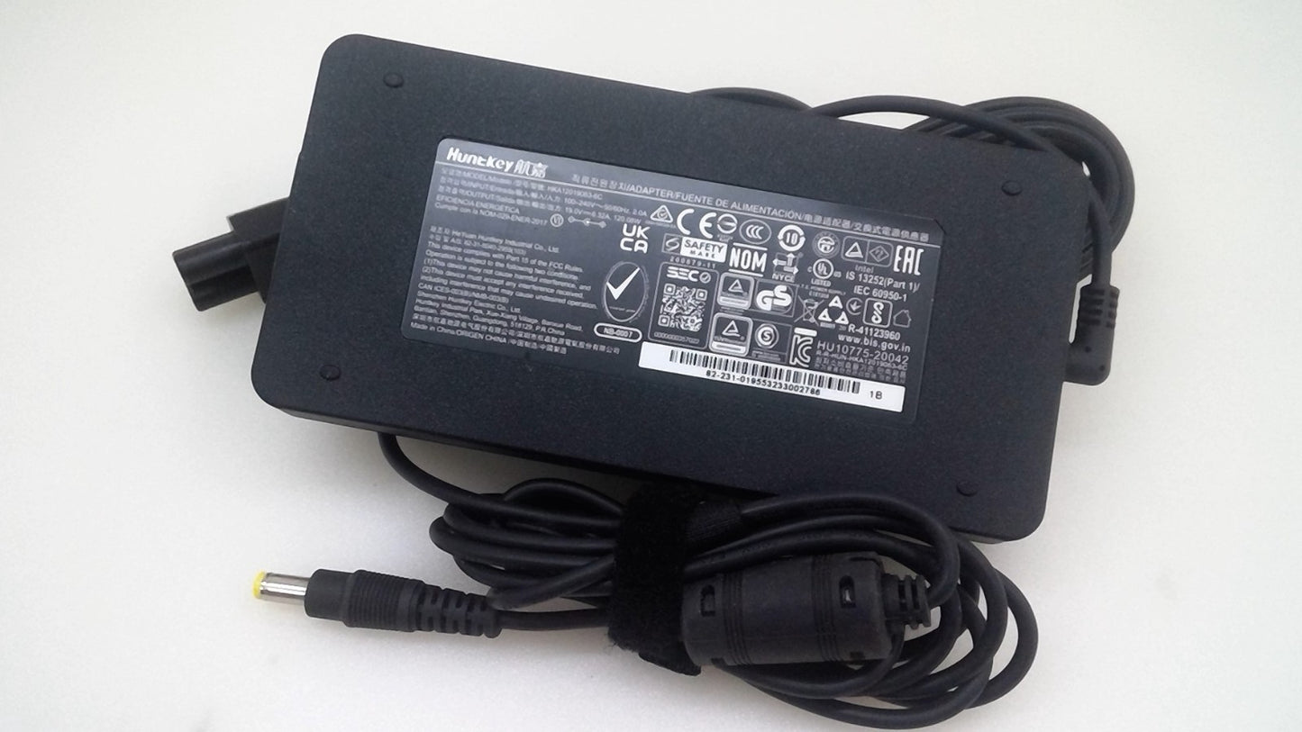 Huntkey 120W 19V 6.32A Laptop Charger 5.5*2.5mm Tip AC Adapter HKA12019063-6C